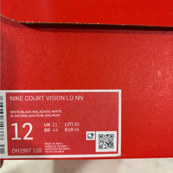 Nike Men's Court Vision Low NN White/Black Sneakers-Assorted Sizes NB DH2987-110 - Picture 7 of 8